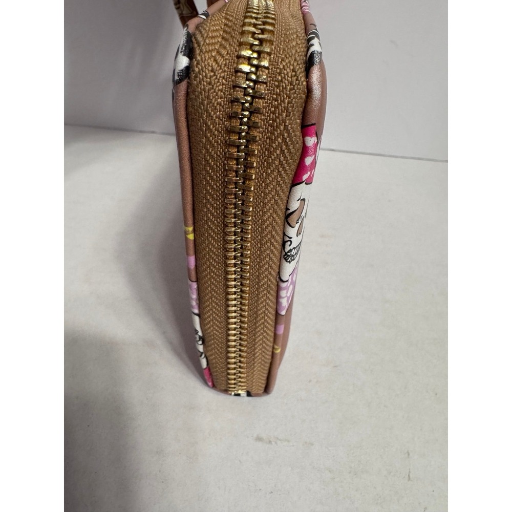 BETSEY JOHNSON Western Cowboy Skull Print Zip Around Wristlet Wallet Clutch - Picture 9 of 9